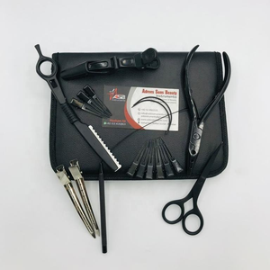 Juego de Pinzas para Extensiones de Cabello Negro de Calidad Profesional, Kit de Herramientas de Acero Inoxidable para Microlink con Aguja de Bucle y Pinzas de Cocodrilo Personalizadas - Product Image 4