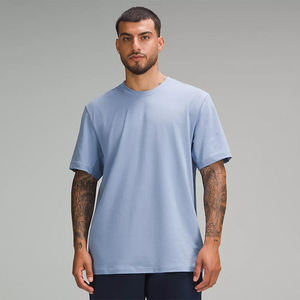 Ensemble T-shirt et short pour homme de haute qualité, 100% coton biologique, T-shirts à col rond surdimensionnés, survêtement pour homme - Product Image 2