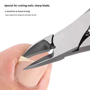 New Arrival Large Toenail Clipper for Thick Nails Wide Jaw Sharp <b>Edge</b> Stainless Steel Nail <b>Cutter</b> Pedicure Use - Product Image 2
