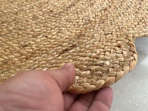 Luxury Designer Handmade Braided Abstract <b>Jute</b> Flat Pile Dhurrie <b>Rug</b> Eco-Friendly Modern Bohemian <b>Round</b> Home Use Outdoor Direct - Product Image 3