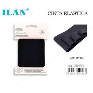 Fascia elastica Ilan 80 mm x 1 m per cucito e artigianato - Product Image 1