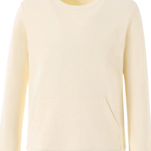 Sweat-shirt à col rond personnalisé Alpha Neutral Chenille avec poche, broderie de lettres grecques, marron doré, vente en gros pour commandes en gros - Product Image 5