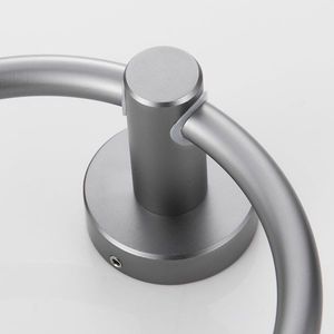Set di Accessori Bagno in Alluminio Spesso Grigio Canna di Fucile, 3 Pezzi, con Portasciugamani Regolabile da 16-27 Pollici, Accessori Bagno di Qualità - Product Image 5