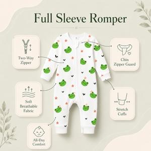 Mameluco de Bambú de Manga Larga para Bebé |   Protector de barbilla con cremallera bidireccional, puños elásticos, estampado Woodland, transpirable, unisex, para todas las estaciones, suave - Product Image 5