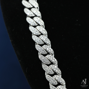 Collier ras du cou AARVA JEWELS pour homme en argent 925 plaqué or 18 carats avec moissanite, style luxueux, à porter au quotidien - Product Image 2