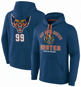 Custom Mens Oversized American Football Hoodie Sweatshirt Embroidered <b>Denim</b> <b>Fabric</b> OEM Wholesale Manufacturer - Product Image 2