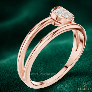 Premium Lab Grown Round Cut Diamond IGI Certified <b>Open</b> Band <b>Ring</b> for Women 9KT 10KT 14KT 18KT Rose Gold Luxury Jewelry - Product Image 4