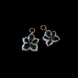Crystal Quartz Flower Carved Gemstone Pendant 20mm Gold Plated 925 Sterling <b>Silver</b> <b>Charm</b> Natural Stone Pendant for Jewelry Bulk - Product Image 3