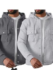 เสื้อสเวตเชิ้ตคอกลมผ้าเทอร์รี่บุซับในสำหรับผู้ชาย แขนยาว ไม่ยืด ไม่ยับ ซักเครื่องได้ ใส่ได้ทุกวัน สไตล์ลำลอง - Product Image 5