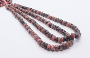 Perles lisses en rhodonite naturelle AAA 6-7 mm, perles rondes en rhodonite, 16 pouces, perles en rhodonite pour la fabrication de bijoux, vente en gros de pierres précieuses - Product Image 3