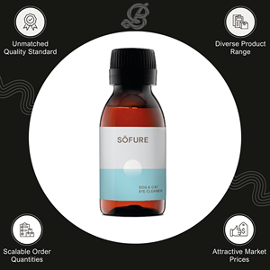Produits de nettoyage pour animaux de compagnie à base d'ingrédients naturels d'origine espagnole, nettoyant pour les yeux Sofure 100 ml avec des extraits naturels pour chiens et chats - Product Image 2