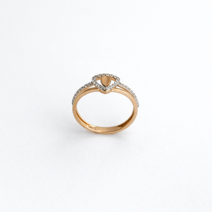 แหวนเพชรทรงลูกแพร์ประดับเพชรรอบวง 18KT โรสโกลด์ สำหรับผู้หญิง ดีไซน์เรียบหรู แหวนแต่งงาน/แหวนสัญญา ขัดเงาอย่างดี ของขวัญเครื่องประดับชั้นดี - Product Image 3