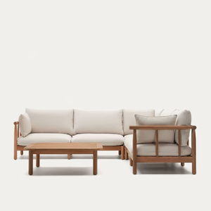 Modern Design Large Square Wooden <b>Table</b> <b>With</b> Wooden <b>Chairs</b> For Garden Set Furniture Decoration - Product Image 1