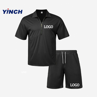 Ensemble short et t-shirt LAYENNE en matériau premium, confortable, de haute qualité, couleur classique, logo personnalisable, pour activités de plein air