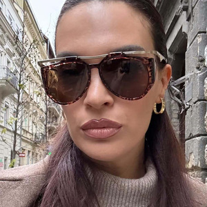 Personality High-End UV400 Full Rim <b>Square</b> <b>Sunglasses</b> 2024 New European American Street Style Internet Celebrity Same Style - Product Image 2