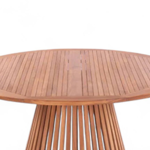 Modern Style Round <b>Table</b> Teak Wooden with Cavity frame material for Patio Dining <b>Table</b> and Restaurant Set Furniture - Product Image 5