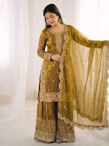 Dernier design de costume palazzo brodé pour femmes, export - Product Image 4