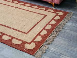 Tapis artisanal en jute et chanvre naturel – Tapis de sol bohème écologique – Tapis artisanal en jute et chanvre écologique – Style bohème moderne - Product Image 2