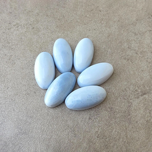 Natural Blue Opal Cabochon Big Oval Shape Calibrated Flat Back Loose Gemstone All Sizes Available - Product Image 4