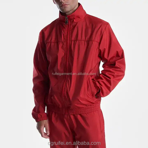 Fashionable Custom Logo Coated Front Unisex Casual Waterproof Bomber Windbreaker Two-Piece Set Nylon <b>Polyester</b> <b>Tracksuit</b> - Product Image 5