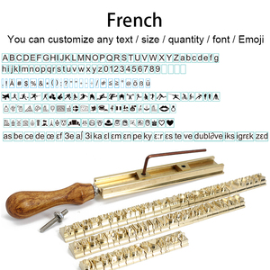 Letras Flexibles Tipo T para Estampado en Caliente, Molde de Grabado CNC, Personalización RCIDOS, Números/Alfabeto/Caracteres Hebreos de Latón - Product Image 5