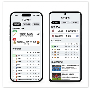 Aplicación de Transmisión de Deportes en Vivo RoyalCraft Enterprise, Vea Partidos en Vivo, Puntuaciones, Reseñas, Noticias Deportivas - Product Image 3