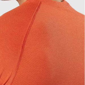 เสื้อยืดคอตตอนสีส้มแขนสั้นแบบลำลองคุณภาพสูงสำหรับผู้ชาย ระบายอากาศได้ดี เหมาะสำหรับออกกำลังกาย ผลิตตามสั่ง - Product Image 6