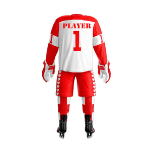 Maillot de hockey sur glace personnalisé avec le nom de l'équipe, uniforme sportif pour équipe, 100% polyester, respirant, confortable, séchage rapide, taille plus - Product Image 3