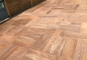 Carrelage en grès arc-en-ciel, surface polie, design rustique, revêtement de sol pour cour, terrasse, pierre décorative arc-en-ciel - Product Image 2