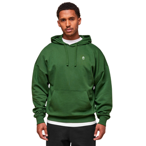 Sweat-shirt à capuche vert surdimensionné pour homme, en molleton épais, coupe décontractée, style streetwear - Product Image 1