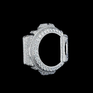 Reloj de Lujo con Bisel Cuadrado con Incrustaciones de Diamantes, Movimiento de Cuarzo GS-6900, Oro Blanco, Bisel Personalizado con Incrustaciones de Diamantes - Product Image 3