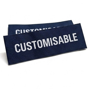 Étiquettes tissées personnalisées pour vêtements, étiquettes à coudre sur le ourlet, étiquettes de col de chemise en tissu damassé personnalisées, accessoires vestimentaires - Product Image 2