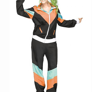 Conjunto de dos piezas para mujer talla grande, chaqueta cortavientos vintage con cremallera, chándal sublimado, conjunto corto cortavientos de nailon, conjunto de dos piezas personalizado - Product Image 3