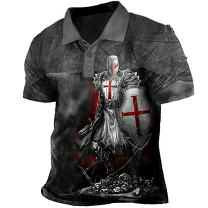 Camisa de Caballero con Estampado Completo para Hombre, Cuello Camisero, Manga Corta, Transpirable, Corte Regular, para Todas las Temporadas, Nombre del Equipo Personalizado, Disponible 100% - Product Image 1