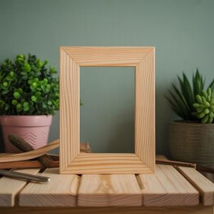 H CRAFT HAC-1050 Farmhouse Minimalist Wooden Photo <b>Frame</b> Foldable Vertical <b>Wall</b> Mount Rectangle Eco-Friendly Handmade <b>Frame</b> - Product Image 5