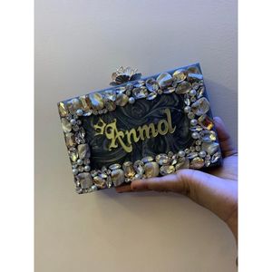 Elegante Bolso de Mano de Resina de Cristal de Lujo para Mujer, Accesorios de Moda para Fiestas y Desfiles de Moda - Product Image 6