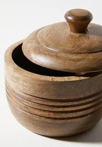 Natural Wood Classic Design 250mL Storage <b>Jar</b> with Wooden Lid for Herbs <b>Spices</b> Tea & Coffee-Durable & Eco-Friendly - Product Image 4