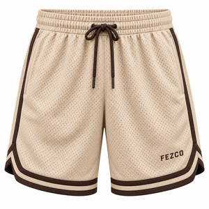 Shorts de basketball en mesh respirant pour hommes, style streetwear, pour la gym et le fitness, décontractés, sublimation, logo personnalisé, vente en gros - Product Image 5