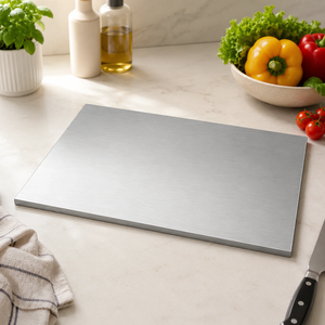 Tablas de cortar rectangulares de acero inoxidable, aptas para lavavajillas, utensilio de cocina, tablas de cortar a precio de mayorista - Product Image 1