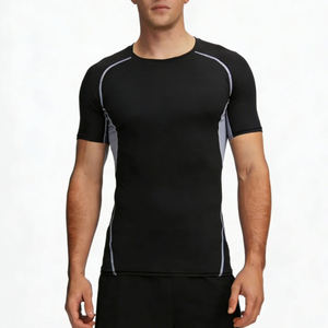 Camiseta Deportiva para Hombre, Colección Verano, Manga Corta, 100% Algodón, Ligera, Transpirable, Secado Rápido, Ecológica, para Gimnasio - Product Image 1