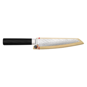 Cuchillo de Carnicería Multiusos de 6 Pulgadas, Acero de Damasco de Doble Núcleo, Cuchillo Afilado para Cortar y Deshuesar con Mango de Madera de Pakkawood y Funda Saya - Product Image 1