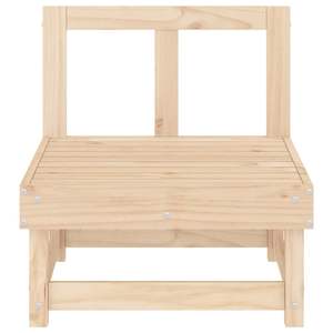 Canapé de jardin modulaire en bois de pin naturel massif, siège central, polyvalent et écologique - Product Image 3