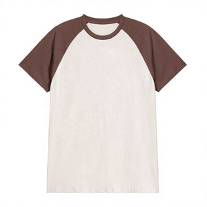 Men's 100% Cotton <b>Raglan</b> <b>Sleeve</b> <b>T</b>-<b>Shirt</b> O-Neck Short <b>Sleeve</b> Casual Blank Printed Jersey Heavy Weight Drop Shoulder Oversized Fit - Product Image 1