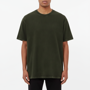 T-shirt délavé style vintage 230 GSM en coton, coupe oversize pour homme, streetwear décontracté, doux et confortable, service OEM - Product Image 2