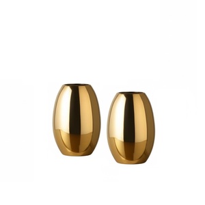 Ensemble de 2 vases à fleurs décoratifs pour table, texture martelée et finition cuivre, vases en métal faits à la main à prix raisonnable - Product Image 5