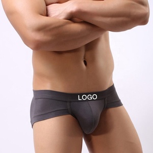 Ropa interior de hombre de alta calidad Calzoncillos de algodón de cintura media de bajo precio y Bóxers de color sólido con logotipo personalizado transpirable BD - Product Image 4