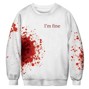Sweat-shirt à capuche unisexe 100 % coton, personnalisé avec motif 3D imprimé, coupe ample pour homme, idéal pour Halloween - Product Image 2