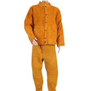 Combinaisons de soudage en cuir de vachette pleine fleur robustes, vêtements de sécurité industrielle, protection contre les vapeurs, résistance à la chaleur 500-1000°C - Product Image 2