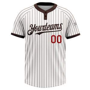 Camiseta de Softbol Unisex Personalizada OEM 100% Poliéster Transpirable Antibacteriana con Estampado por Sublimación, Manga Corta, Dos Botones Delanteros y Logotipo - Product Image 6