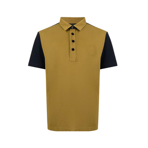 เสื้อโปโลผู้ชายคลาสสิก ผ้าฝ้าย 200 GSM แห้งเร็ว แขนเสื้อตัดสี สำหรับกอล์ฟ เสื้อผ้าลำลอง ชุดกีฬา เสื้อโปโลขายส่ง - Product Image 3